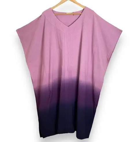 Soft Surroundings  Kaftan Dress Ombre Purple Lilac Sz Petite Small Medium Caftan