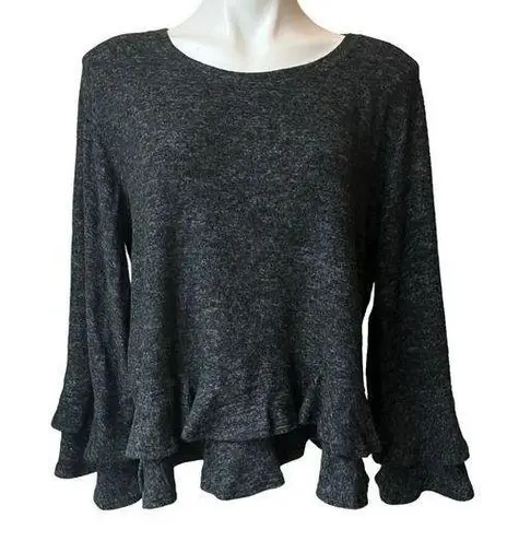 Anama USA Anama Tiered Ruffle Trim Sweater, Sz M