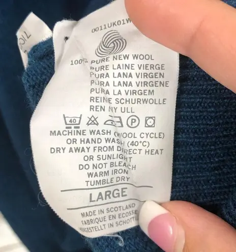 Hawick Knitwear Scotland Vintage Lambswool Sweater Size L