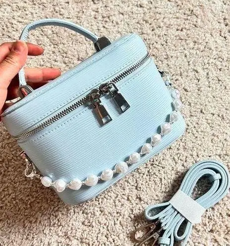 Bloomingdales Vanity bag with faux pearl charm