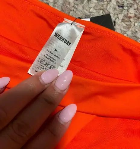 Weekday NWT  Ava Swim Bottoms Orange- Size Medium