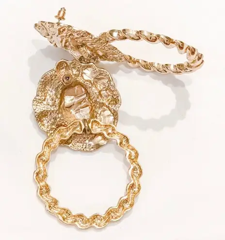 Gold Statement Earrings Lioness