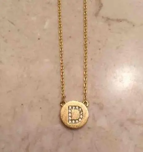 Mahina Brand New 's Fashion Gold Necklace Initial D Jewel Outline Circle Pendant