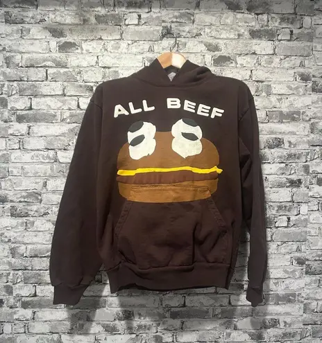 EUC McDonalds Brown " All Beef Hamburger" Women's Sweatshirt Size S