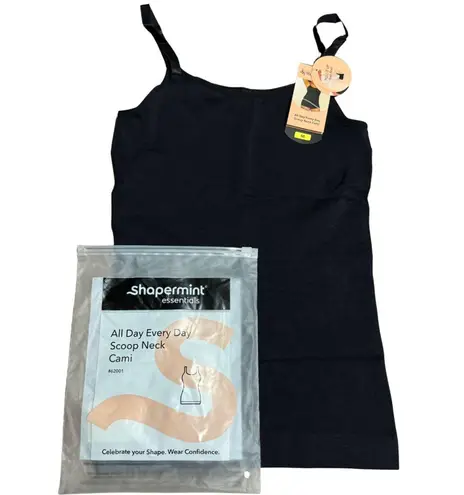 SHAPERMINT All Day Every Day Scoop Neck Cami Shapewear 62001 Black NWT Medium