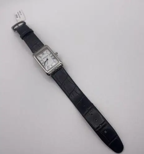 Coldwater Creek Working Watch Black Band / Silver Tone MSRP $59 Croc N Scroll