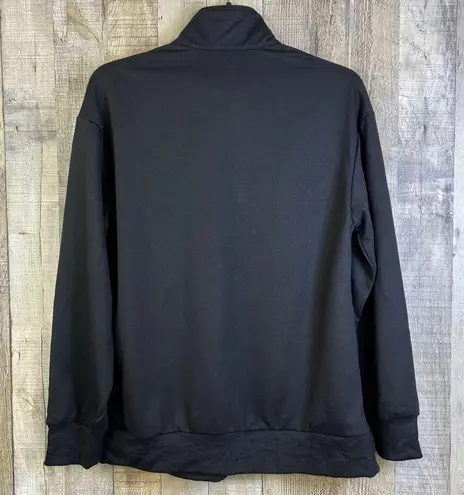 Missky Small Black 1/2 Zippered Front Long Sleeve Jacket/Shacket/Shirt P…