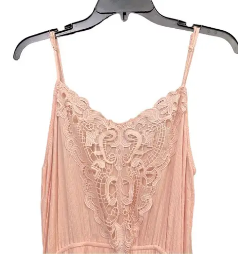 Dina Be Pink crochet lace maxi dress size M