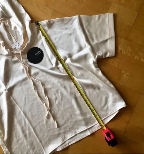 Mittoshop Short-Sleeve Hoodie, Cream, Ivory, Size S