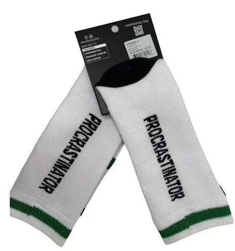 Sock Talk Procrastinator Crew Socks NWT