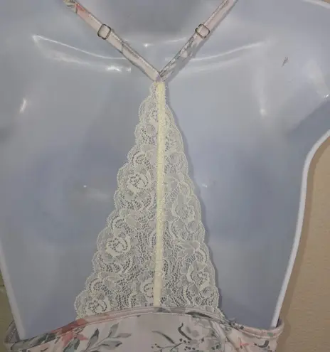 Tahari Floral Lace Racerback Nighthown Pajama Sleep Dress Size Medium
