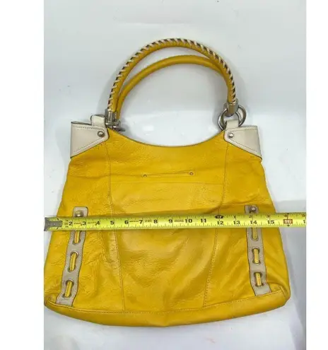B Makowsky B. makowsky Yellow Leather Shoulder/ Handbag