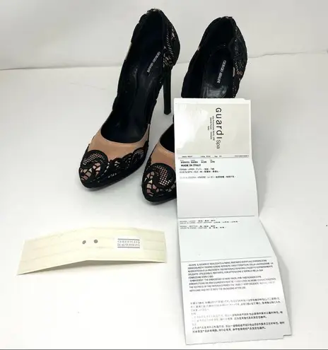 Giorgio Armani couture silk heels, made in Italy