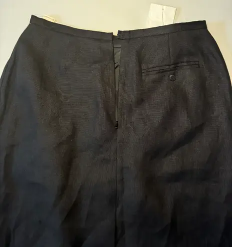 Talbots Knee Length Black Zip Up Skirt NEW