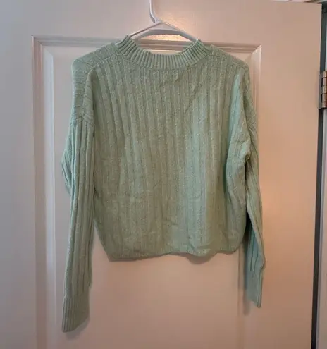 American Eagle  Sweater Mint Green cropped xs 