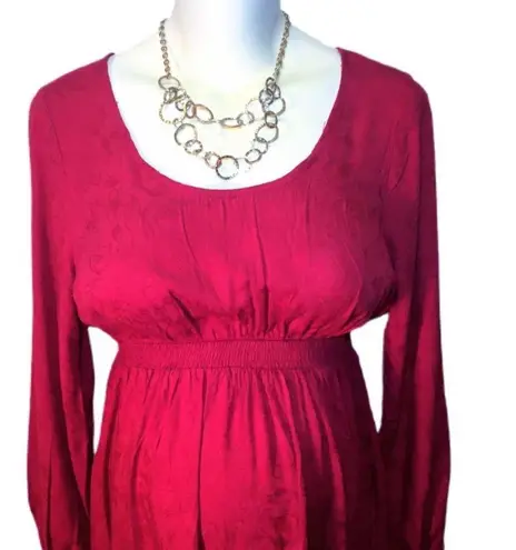 Ingrid And Isabel Wine Maroon Maternity Round Neck Dress Sz XS Like New