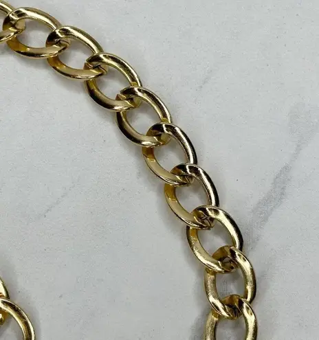 Chunky Draped Gold Tone Belly Body Metal Chain Link Belt OS One Size