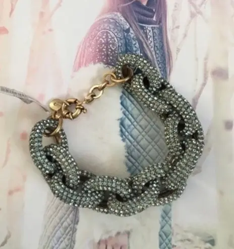 J. Crew Blue Crystal Pave Bracelet NWOT