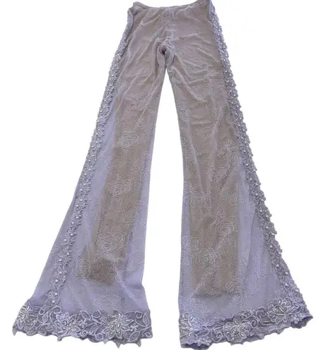 Boys Lie  x Yung Reaper Pants Womens Small Purple Lave Sheer Bell Bottoms