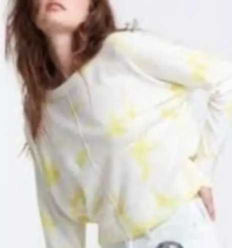 Lisa Todd The Spritz Tie Dye Crewneck Sweater Sz. L Yellow Size L