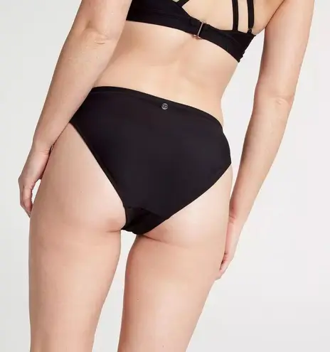 CALIA Women's Mid Rise High Leg Cheeky Swim Bottoms M Black Size M