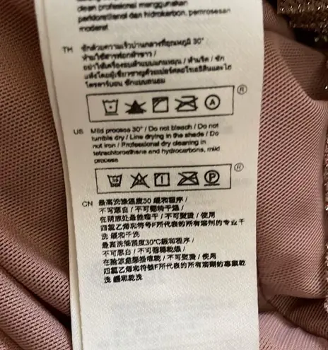 Maje Pleated Metallic Pink Dress