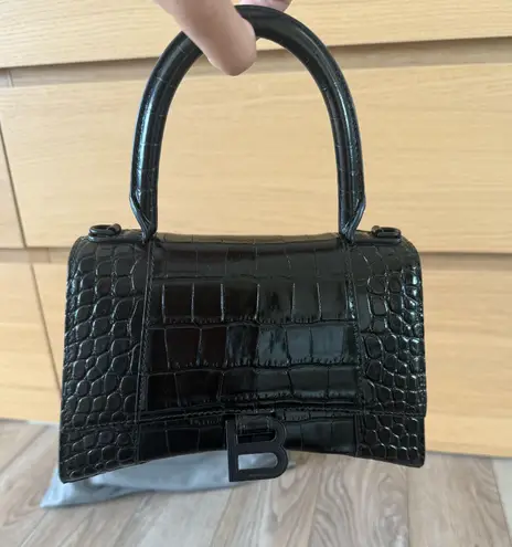 Balenciaga Crocodile Hourglass Small Handbag
