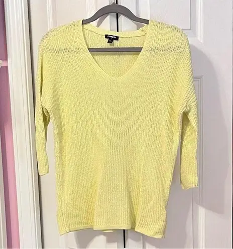 EXPRESS  Women's Yellow Sweater - Image 1