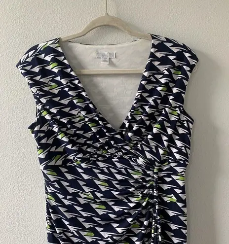 London Times Petites Womens Size 10P Multicolor V Neck Surplice Sheath Dress