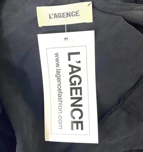 L'Agence Black Sleeveless Scoop Neck Maxi Dress