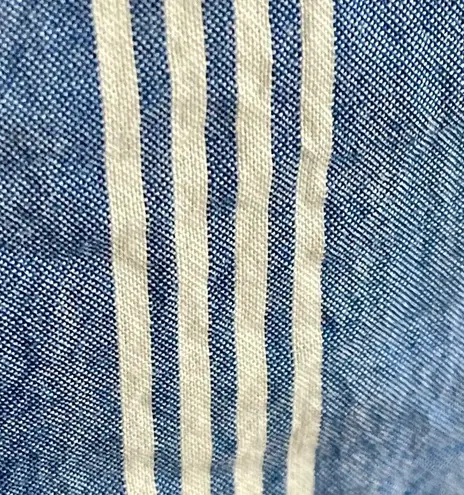 Hint of Blush A Mini Dress Blue white cap sleeves