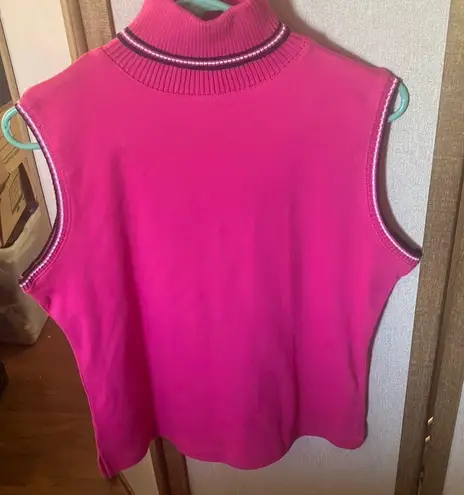 Carolyn Taylor Pink Ribbed SleevelessTop large