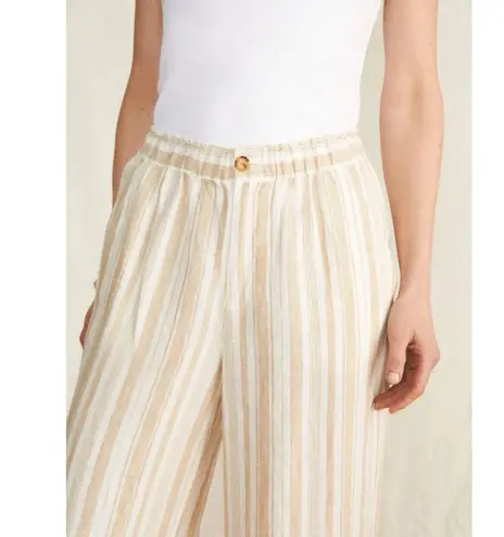 Faherty Monterey 100% Linen Elastic Waist Wide