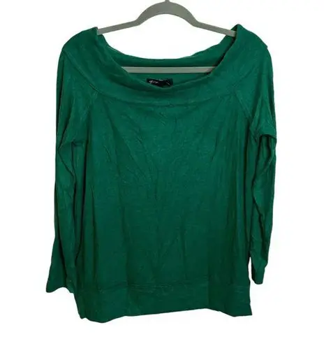 Gibson Emerald Green Off Shoulder Blouse