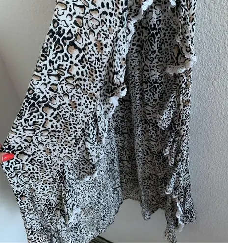 Rove Swim Animal Print Open Side Slit Cover Up Small