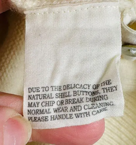 H Hilfiger 100% Cashmere Cardigan Top Short Sleeve Sweater Sz M Old Money Luxury Tan Size M