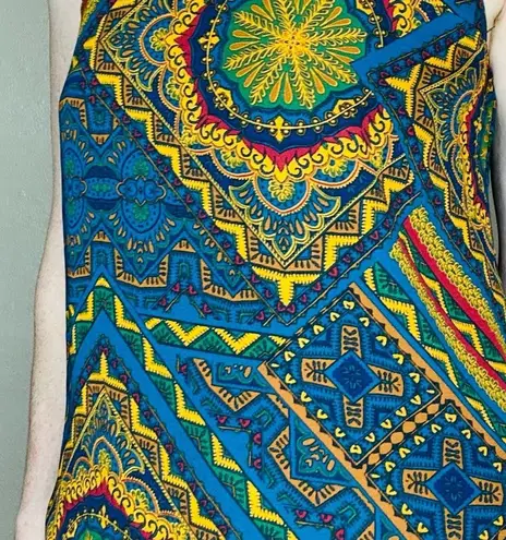 Allison Joy NWT  Women’s Teal Tribal Abstract Printed Tank Top