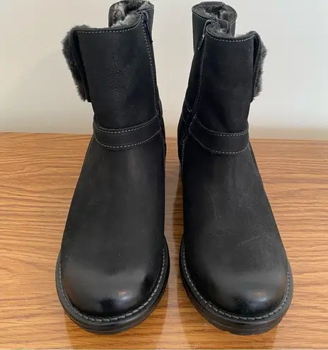 New Without Box Taos Combo Leather Engineer Boots Black Sz 41 US 10.5