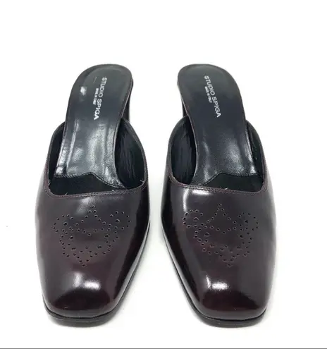 via spiga STUDIO SPIGA burgundy mules, made in Italy, size 8.5