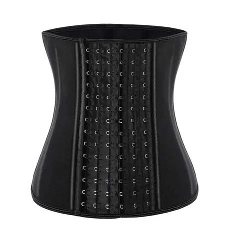 Waist Trainer Corset Cincher Body Shaper with Steel Bones Extender Size Large Black