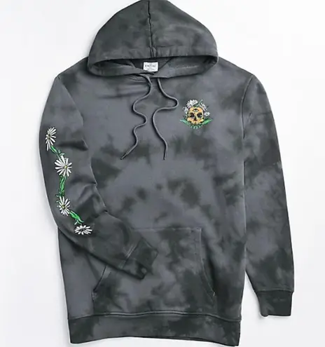 Jasmine Empyre Rose Skull Black Tie Dye Hoodie XS