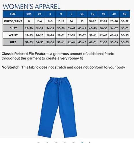 Landau Women's Essentials Relaxed Fit 2-Pocket Elastic Scrub Pants 8327