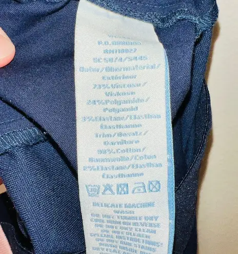 BODEN Skinny Minnie Pants Ponte Knit Zip Ankle Navy Blue women's size 10R