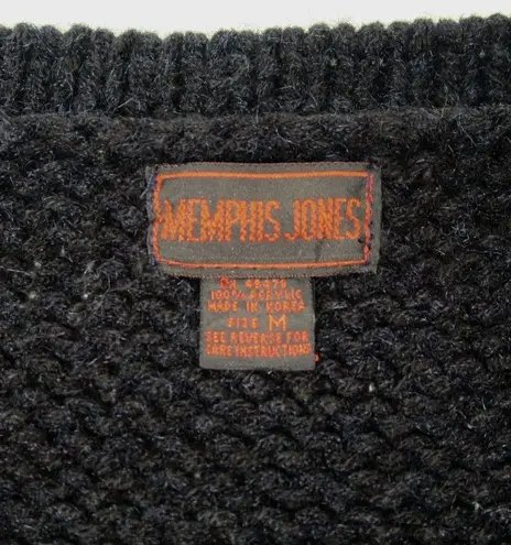 Vintage 70s Black Colorful Geometric Knit Sweater Vest Size M