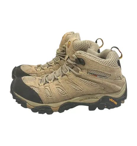 Merrell Moab 2 Vent Hiking Shoes Tan Beige Suede Womens Sz 8 (J86592)
