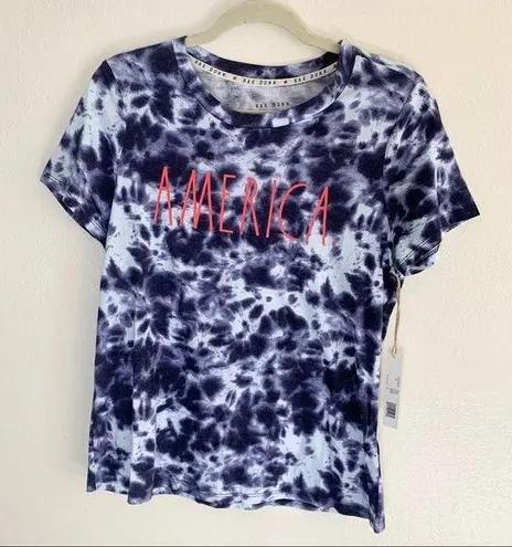 Rae Dunn New  Sz M America Tie Dye Tee Shirt