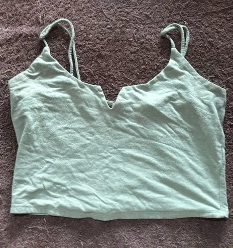 Heart and Hips Light Green Cropped Tank