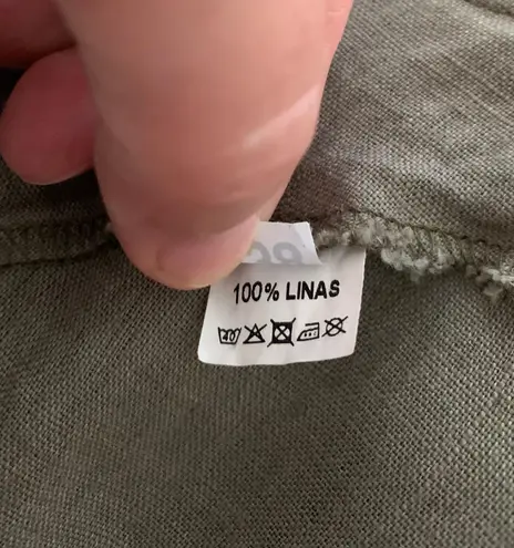 EUC Linen Dress Short Sleeve Tan