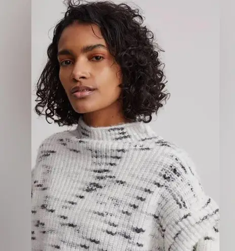 Varley Belgrave Knit Sweater Dalmatian knit egret charcoal size small
