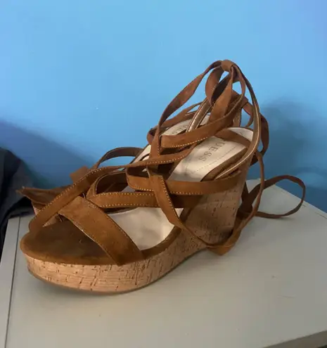 Guess Lace Up Wedges